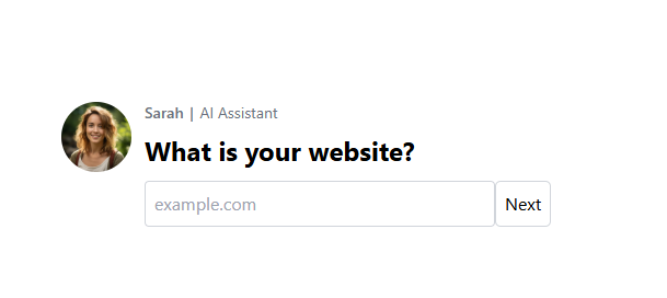 Add your website to configure your voice agent